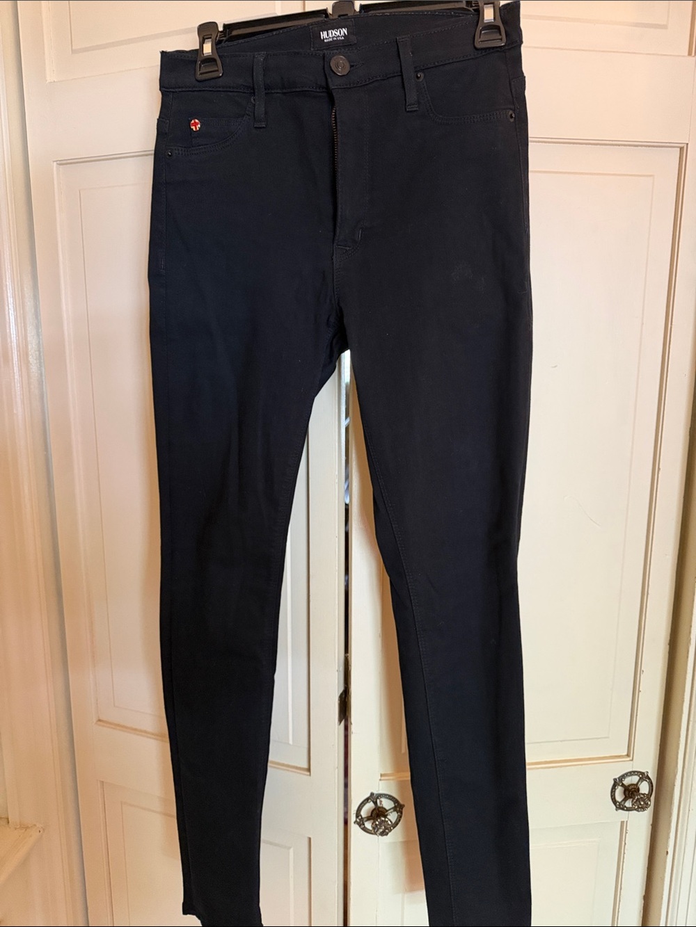 Hudson Jeans Black Waistband Jeans with Branded Button